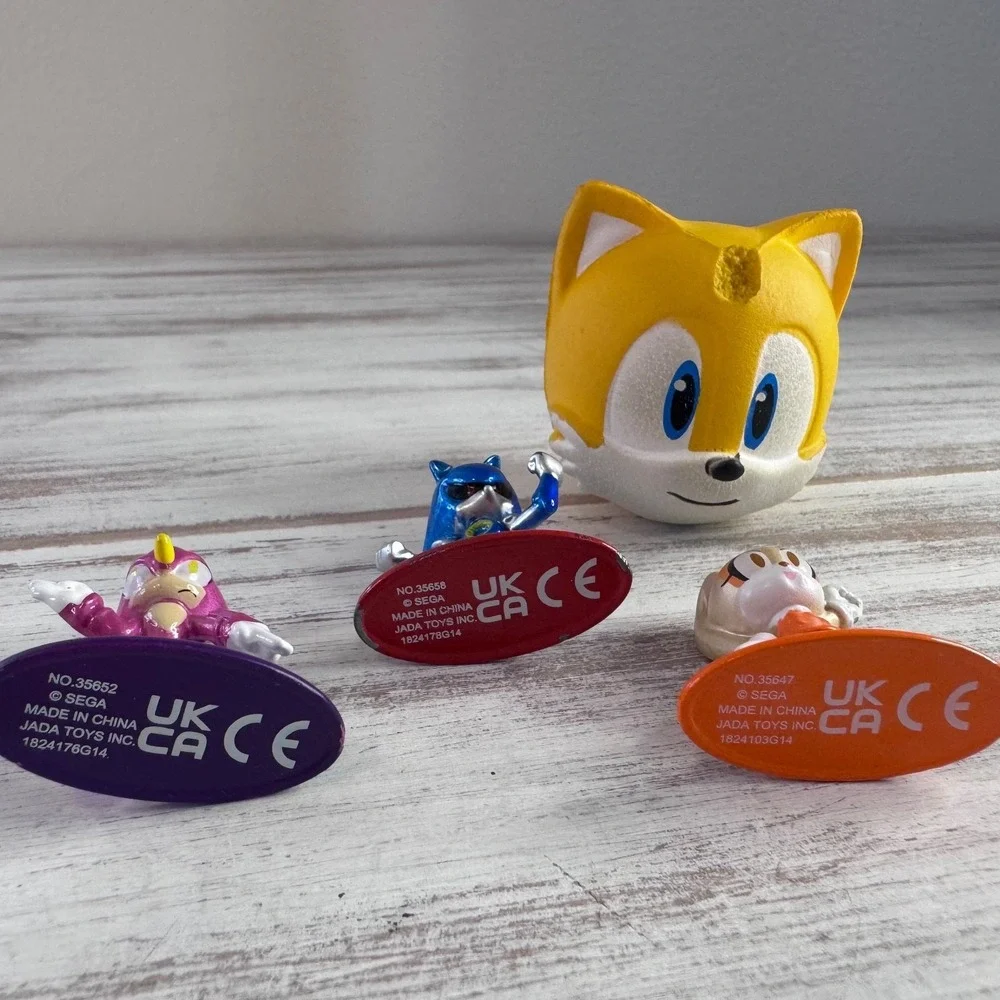 Sega Sonic the Hedgehog Lot Metal Diecast Figures & SquishMe‎ Jada Toys